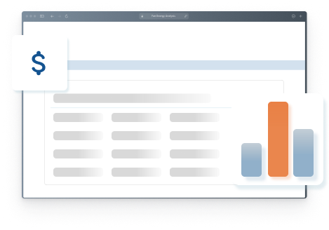 Stylized image of Fan Energy Analysis tool user interface