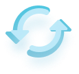 circular arrows representing process flow