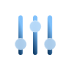 A graphic icon of a settings/tune symbol, representing digital infrastructure. The icon features a set of sliders, indicating ability to configure settings to meet unique needs of businesses