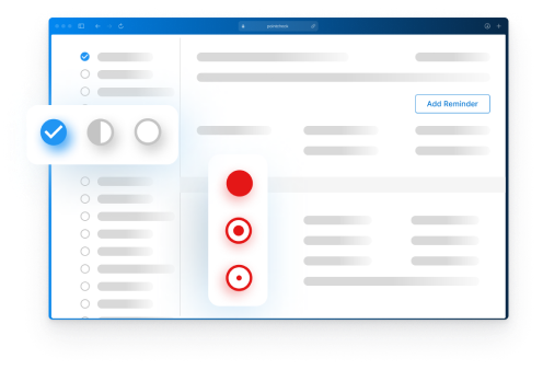 Stylized image of Pointcheck's user interface